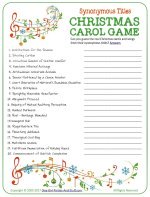 Printable Christmas Carol Game