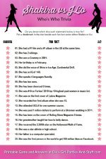 JLo vs Shakira Trivia Pin