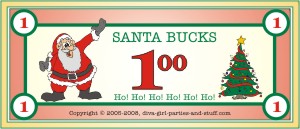 Christmas Auction Santa Bucks