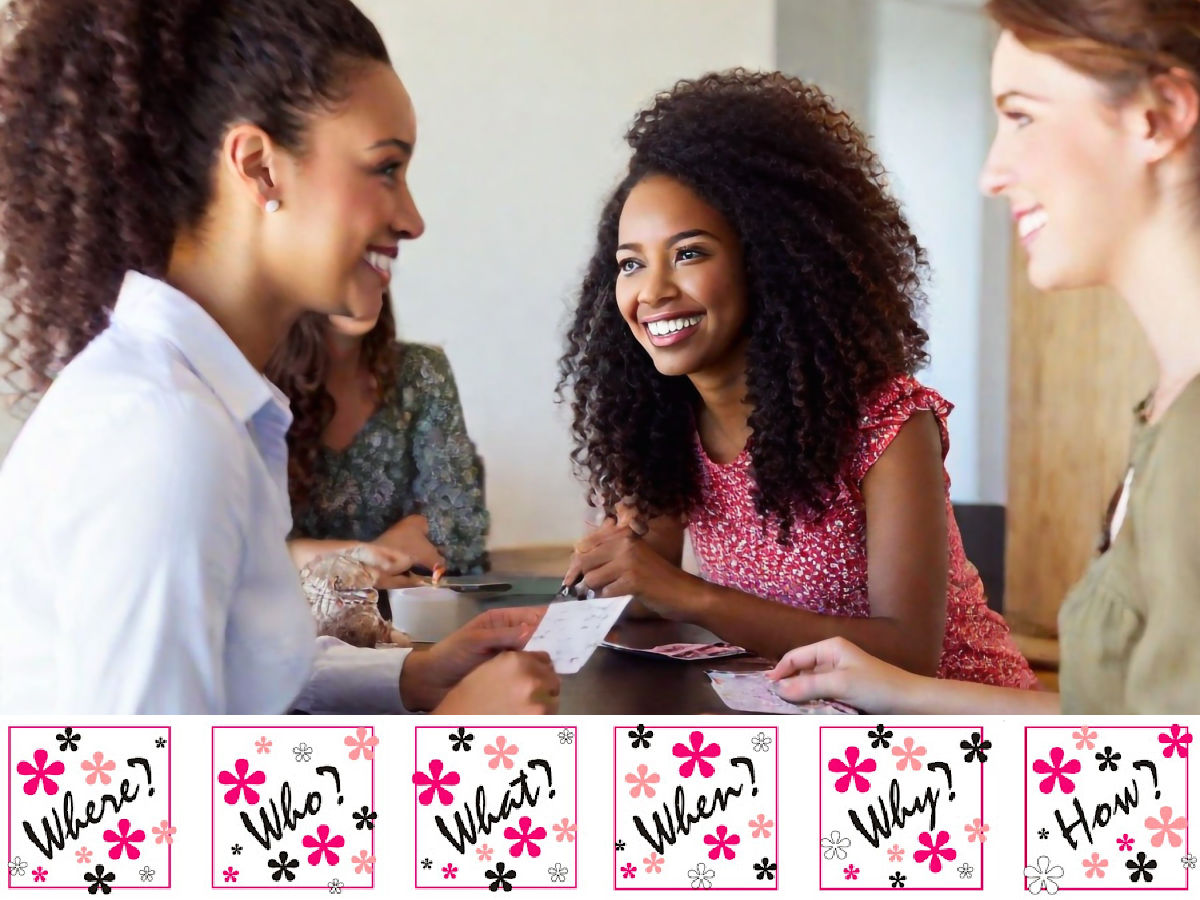Group of Women Playing A Conversation Game