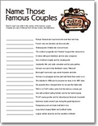 Name Those Famous Couples