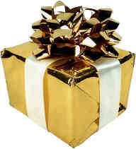 Gift Wrapped in Gold Foil for Holiday Parties