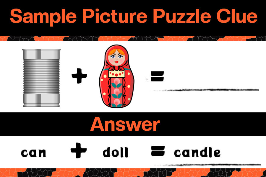 Sample Halloween Picture Puzzle Clue for Candle