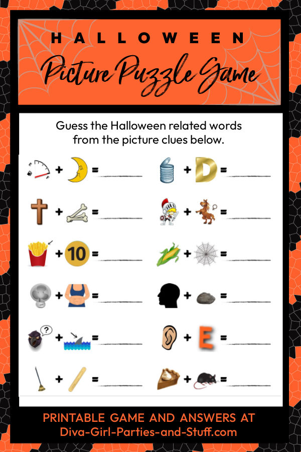 Halloween Picture Puzzle Game Pin