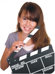 Young Girl with Clapboard