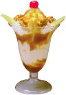 caramel sundae for an ice cream social