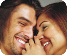 couple laughing together
