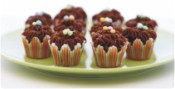 Mini Chocolate Cupcakes to Serve at a Cocktail Party