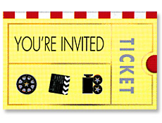 movie ticket invitation