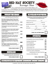 Printable Red Hat Scavenger Hunt