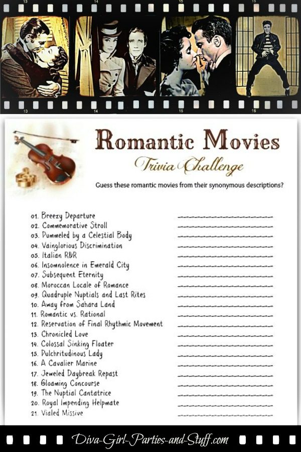 Romantic Movies Trivia Game