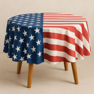4th of July Stars and Stripes Tablecloth