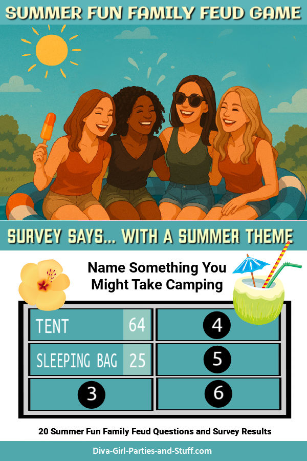 Summer Fun Family Feud Pin