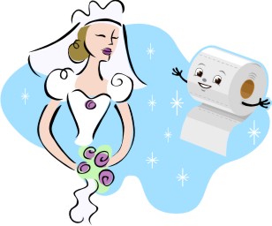 Beautiful Shining Toilet Paper Bridal Gown