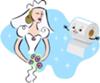 Beautiful Shining Toilet Paper Bridal Gown