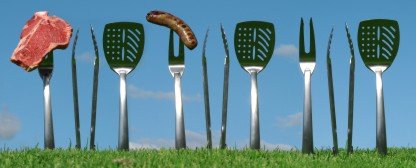 family reunion picnic grilling and food serving tools