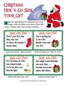 Christmas Gift Scavenger Hunt