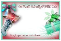 Blank Holiday Scavenger Hunt Clue Card