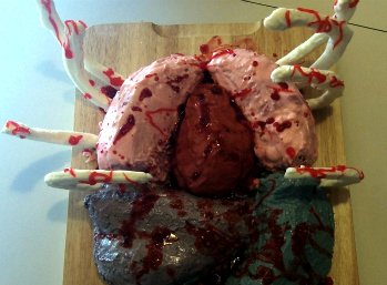 Rib Cage Halloween Party Cake