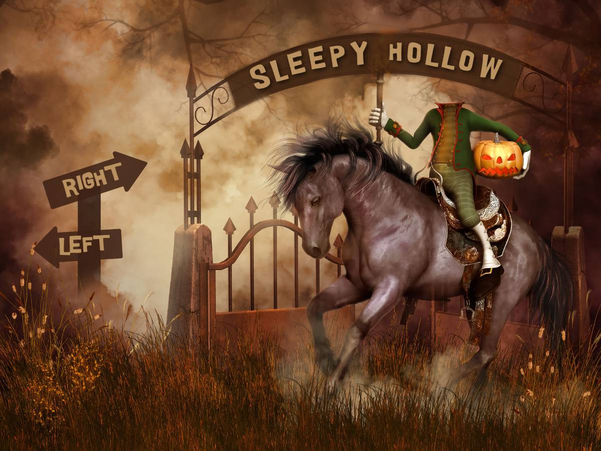 Legend of Sleepy Hollow Headless Horseman Featured in Halloween Left Right Game