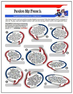 printable party game - pardon my french