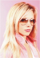 girl in pink tinted sunglasses