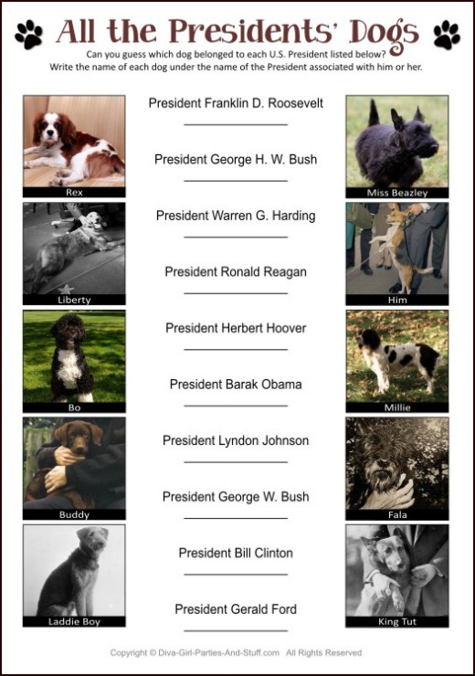 presidential dogs game