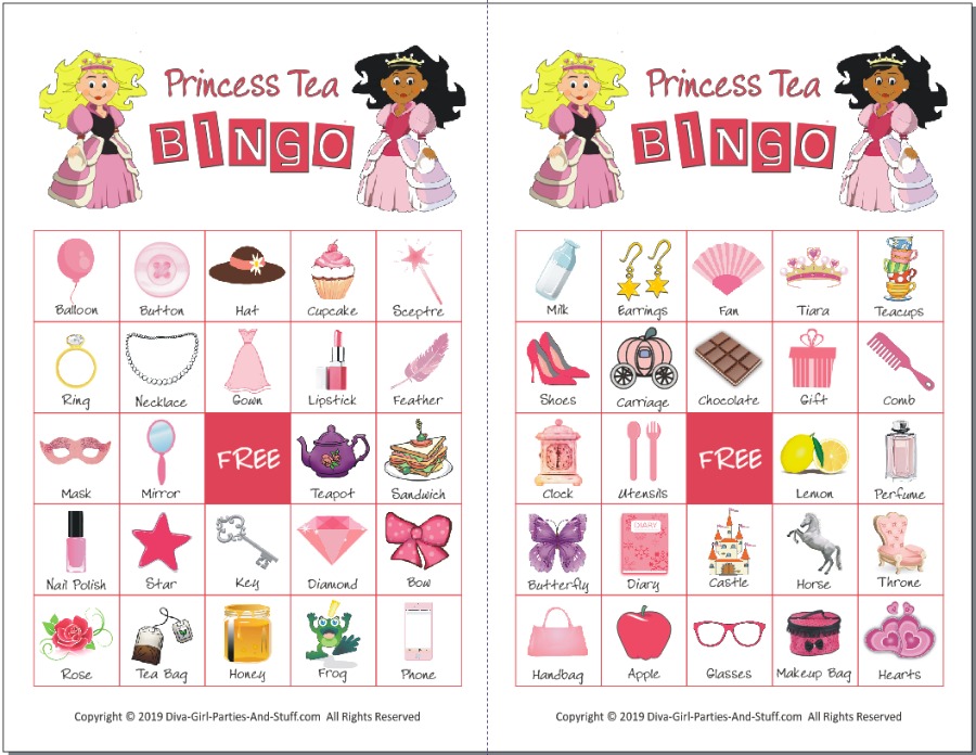 Princess Tea Social gathering Bingo Printable Playing cards picture regarding Bingo Chips Printable named Princess Tea Celebration Bingo Printable Playing cards