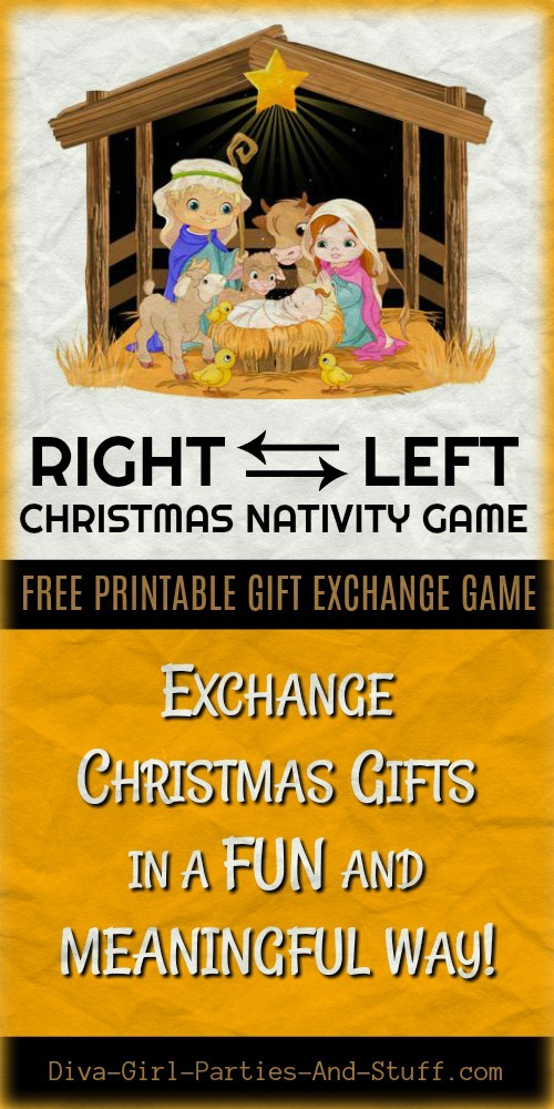 Printable Right Left Christmas Nativity Game