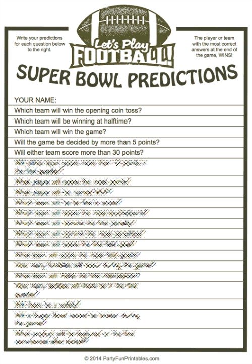 Super Bowl Party Games Printable Printable Word Searches