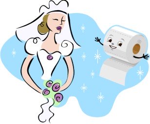 Beautiful Shining Toilet Paper Bridal Gown