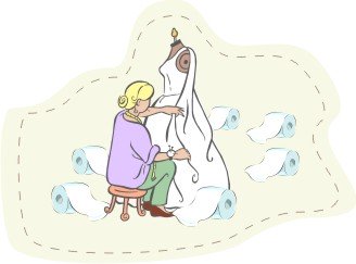 Toilet Paper Wedding Gown Designer