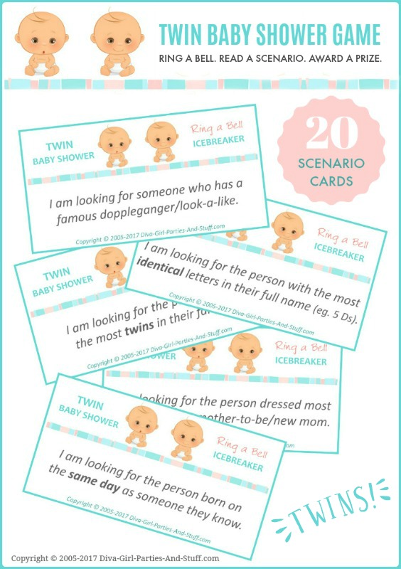 Ring a Bell Baby Shower Game Icebreaker Scenario Cards