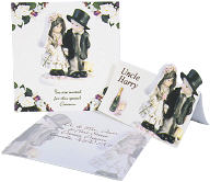 figurine bridal invitation